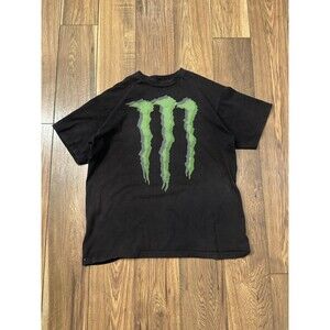 Vintage Y2K Monster Energy Graphic Big Logo T-shirt XL Grunge Motocross 2000s